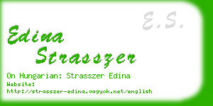 edina strasszer business card